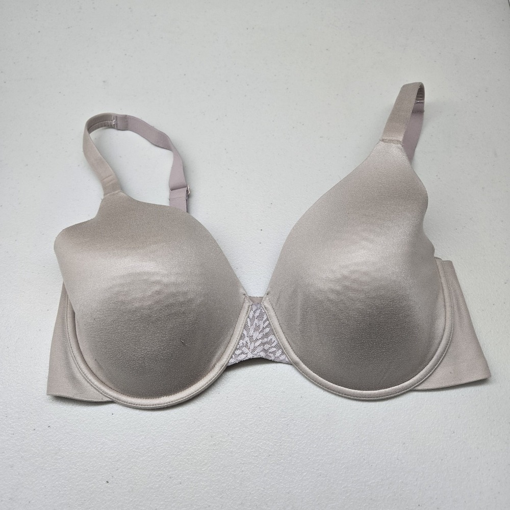 Bali Women Bra 38DD Pink T Shirt Underwired Lace Strap Adjustable